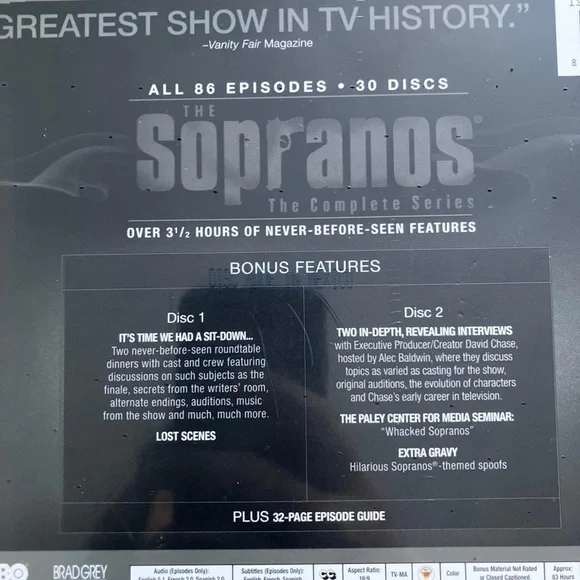 The Sopranos - The Complete Series 30 DVD Disc Box Set 2012 Collector's Edition